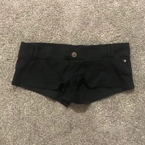 Je Taime Black Rhinestone Booty Shorts - M/L